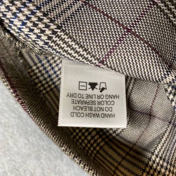 Kirious Plaid Mini Dress Women's XL Brown Strapless Pleated Smocked Preppy‎ EUC - Image 6