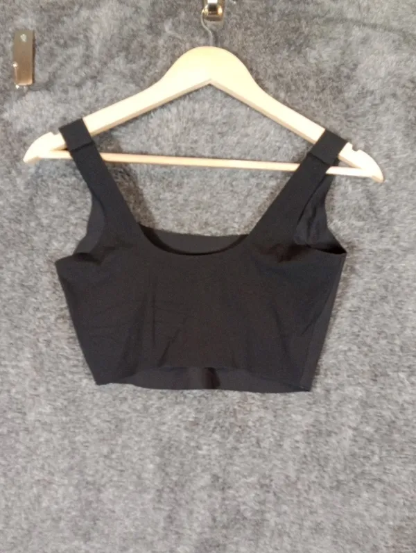 Skims Square Scoop Longline Bralette Seamless Onyx Black Womens Large - Image 6