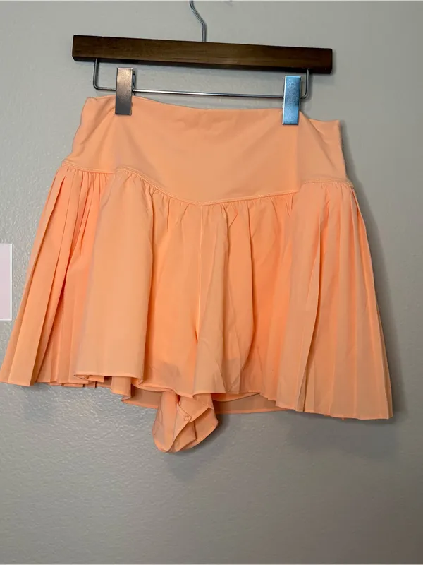 Aerie NWT BEACH Peach Pleated Active Skort XL Summer athletic casual - Image 3