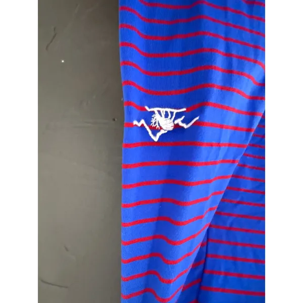 Lohla Sport Womens XS Blue Red Striped Quarter Zip Long Sleeve Golf Top Portugal - Image 3