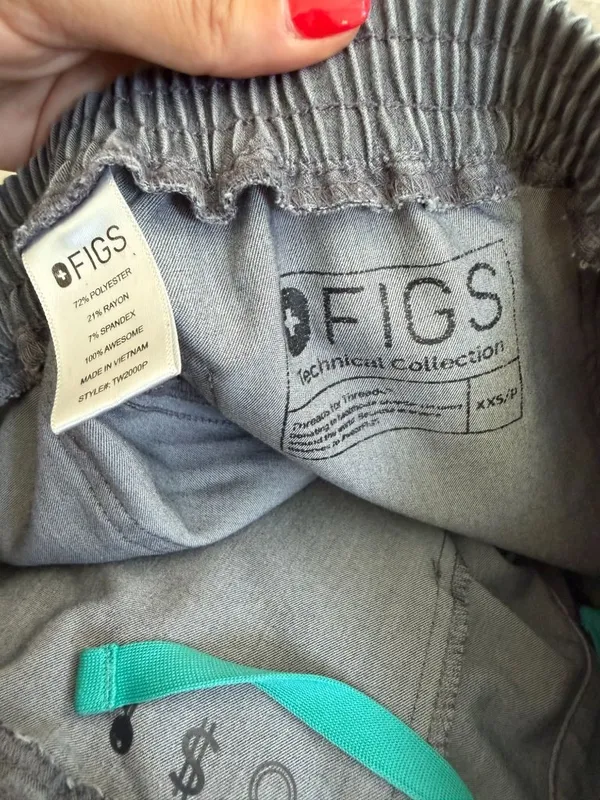 FIGS Women's Gray Scrubs Medical Pants Size XXS - Image 3