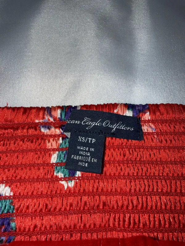 American Eagle Outfitters Red Silk Tank Size XS - Image 3