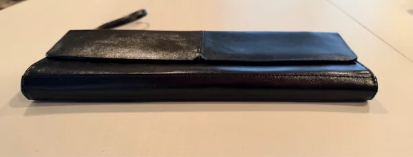 ALFANI | Leather clutch purse with strap - Image 3