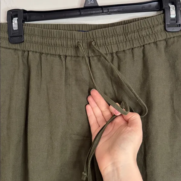 J.Crew Factory Linen Blend Utility Jogger Pants/Chinos Drawstring Waistband 12 - Image 8