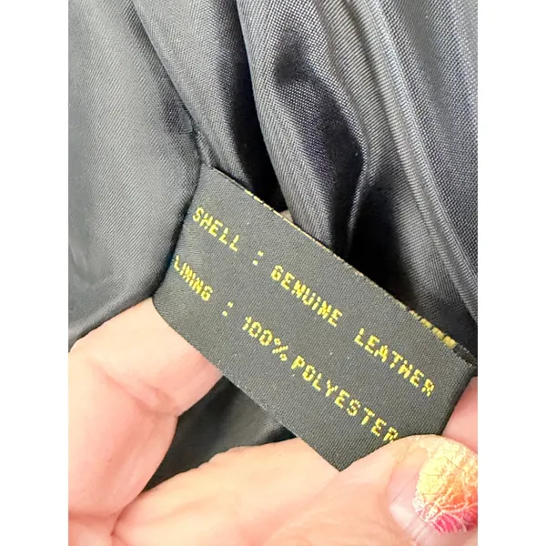 Vintage 90s Black Suede Bomber Jacket Minimalist Leather Reed M - Image 9