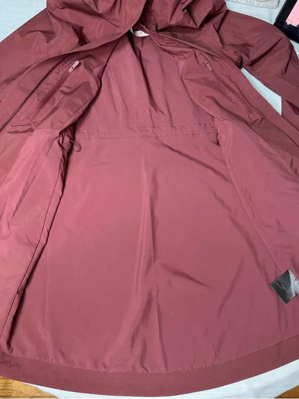 Lululemon Rain Rebel Jacket Waterproof Utility Jacket Red Merlot Size 6 Small - Image 11