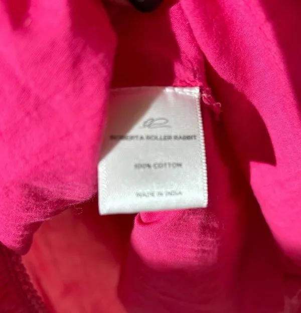 Roberta Roller Rabbit Women's Pink Embroidered Boho Dress Size S - Image 3