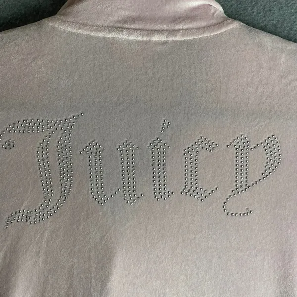 Juicy Couture Pink‎ Velour Embellished Logo Nightshirt Sleepshirt Lounge L - Image 4