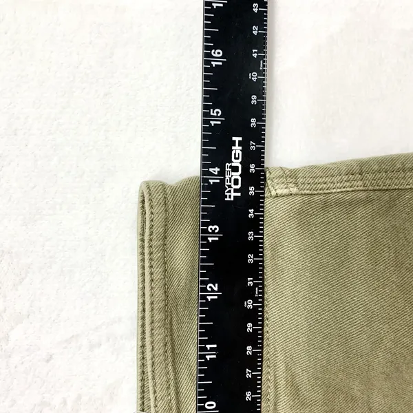 LOFT High Waist Wide Leg Pants Womens Size 0 25 Olive Green Utility Twill Cotton - Image 5