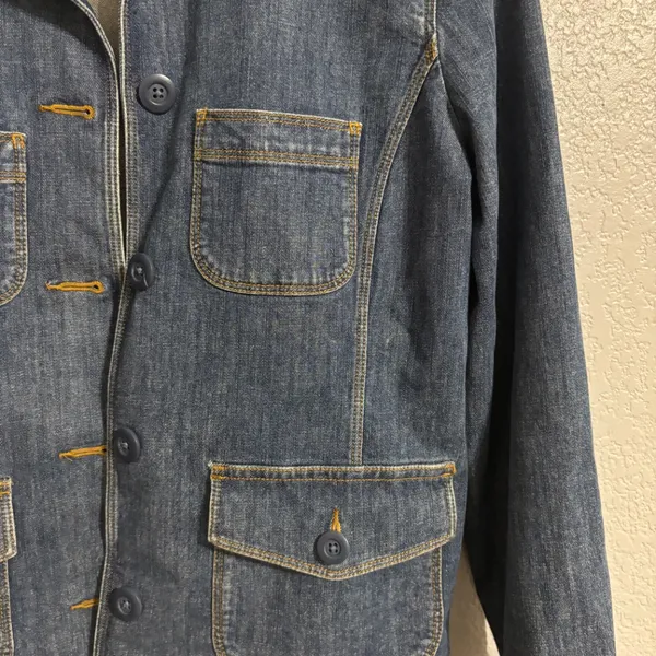 L.L. Bean Womens Size Small Denim Barn Coat Blue 1821 - Image 3