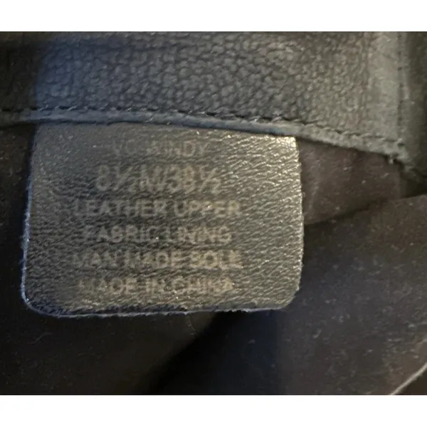 Vince Camuto Womens 8.5 Windy Moto Boots Black Leather Gold Buckle Mid Calf - Image 3