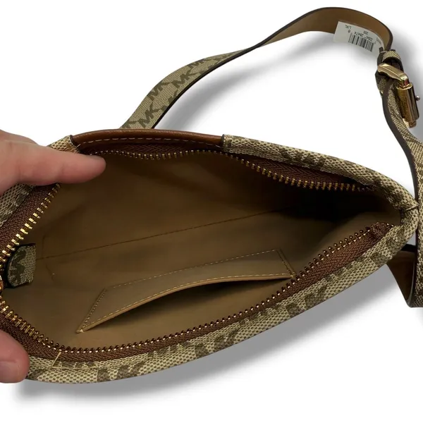 Michael Kors Belt Bag Womens L/XL Brown MK‎ Signature Logo Waist Pack Fanny Pack - Image 4