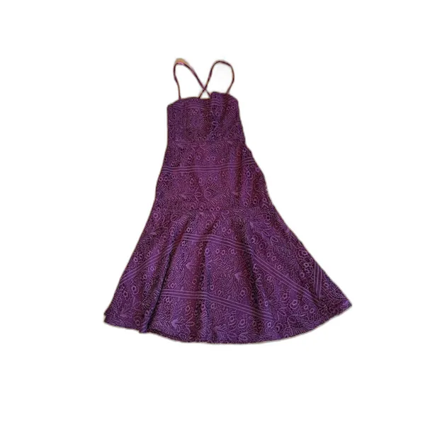 NWT Lulus Women’s Magic Moments Plum Purple Lace-Up Lace Midi Dress Size XS - Image 4