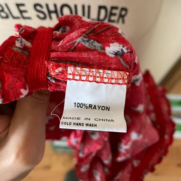 LF Red Mint Vanilla off The Shoulder Top - Image 8