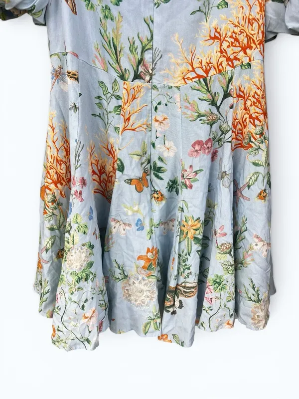 Altar’d State Kaia Butterfly Floral Coral Print Mini Dress XL NWOT Boho - Image 8