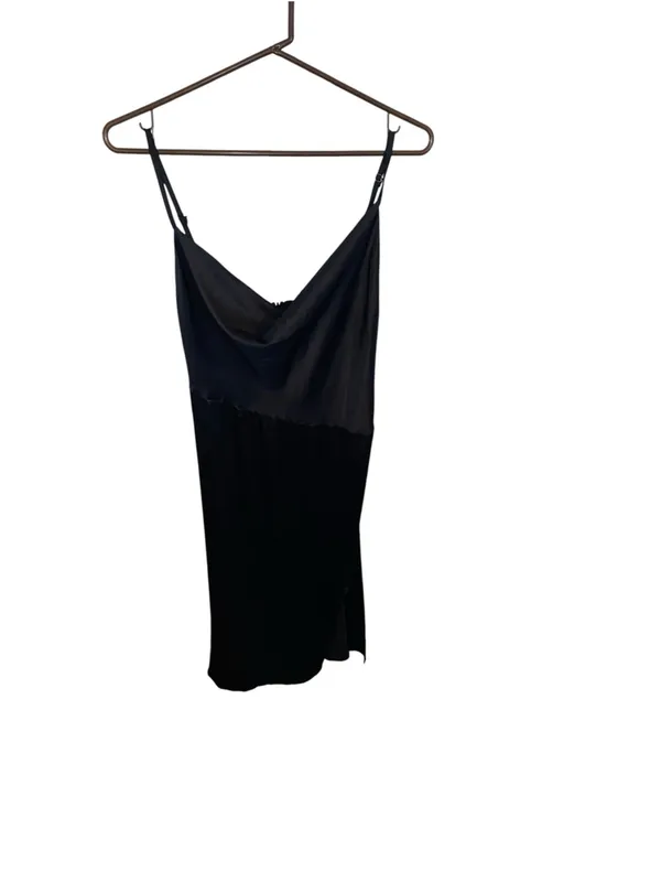 Chic Black Cat Halloween Costume Set Satin Slip Dress & Rhinestone Ears - Image 7