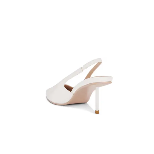 La Femme LE REVOLVE G55 Kitten Heel in White, size 7 - Image 3