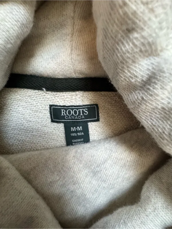 Women’s oatmeal Roots Canada Hooded Pullover Sweatshirt med - Image 7