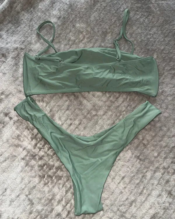 Green Bandeau Bikini Set - Image 2