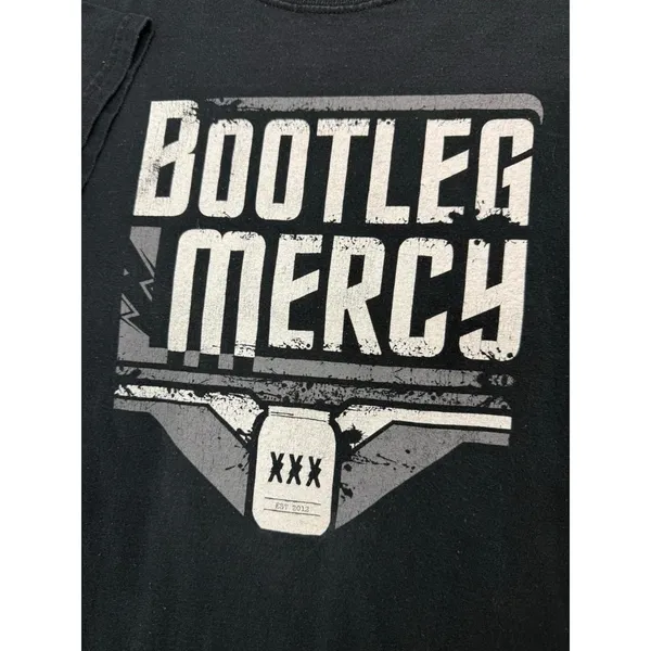 Gildan SKU 2114 Bootleg Mercy XXX Est 2013 Hard Rock Band Black Graphic T-Shirt Size XL - Image 2