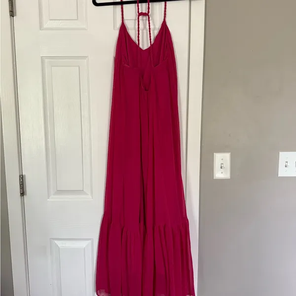 Zara Magneta Hot Pink Long Maxi Flowy Dress - Image 7