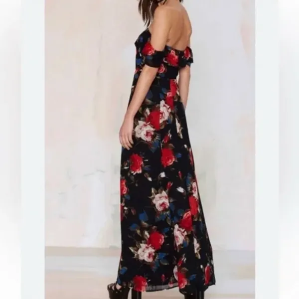 Lulu's Off the Shoulder Floral Maxi Dress - Image 3