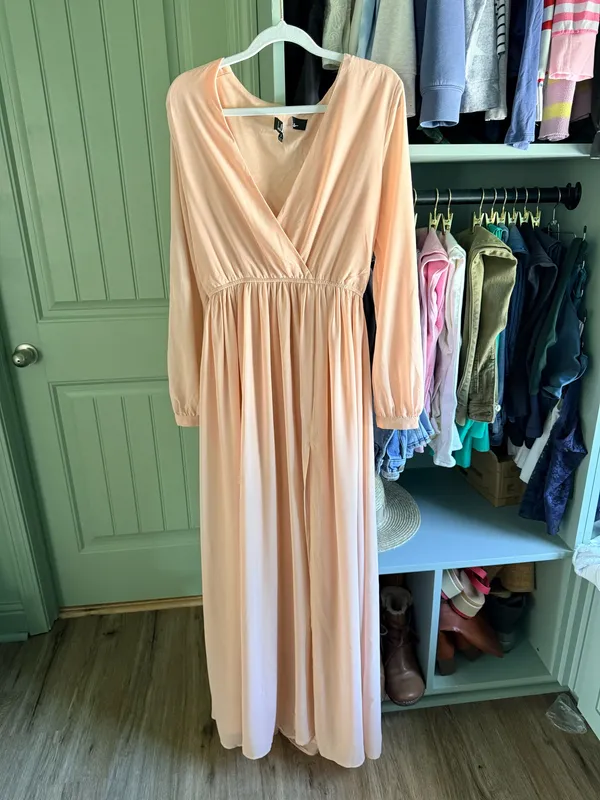 Lulus Wondrous Water Lilies Blush Pink Maxi Dress - Image 2