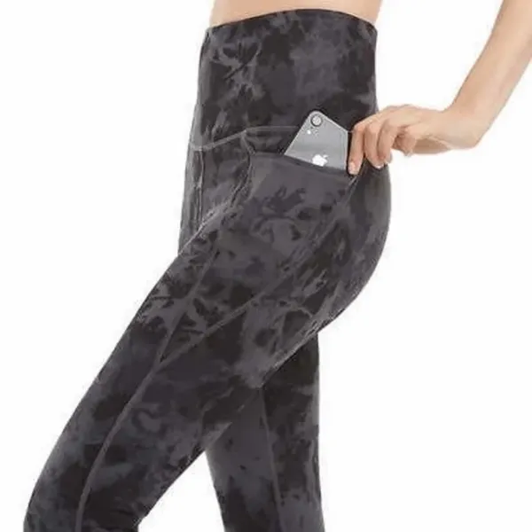 Danskin Ladies High Rise 7/8 Tie Dye Legging with Pockets, Large (12-14) - Image 3