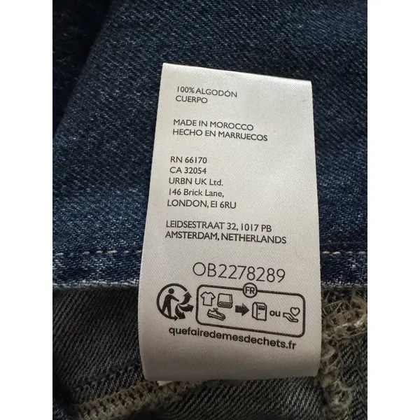 We The Free Denim Jacket XS NWT Structured Military Utility Missing Button - Image 7