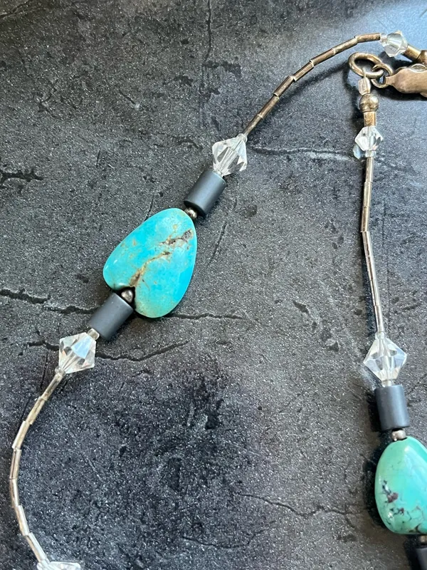 The Vintage Shop Navajo 925 turquoise necklace - Image 8