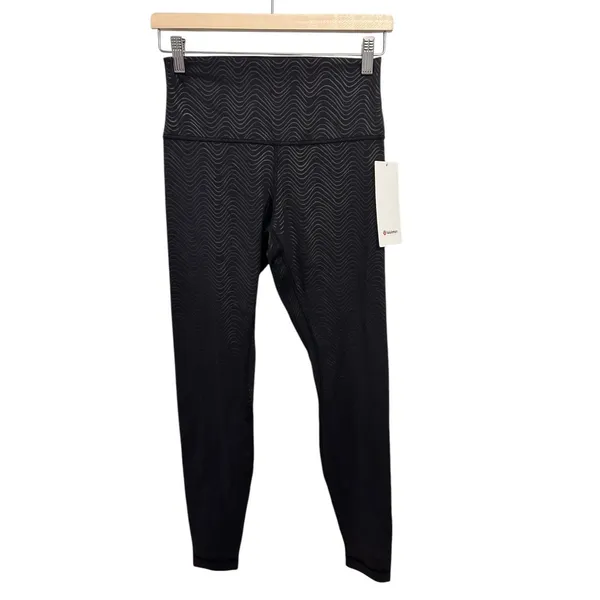 Lululemon Align High-Rise Pant Size 8 Aqueous Emboss Black 28" NWT - Image 4