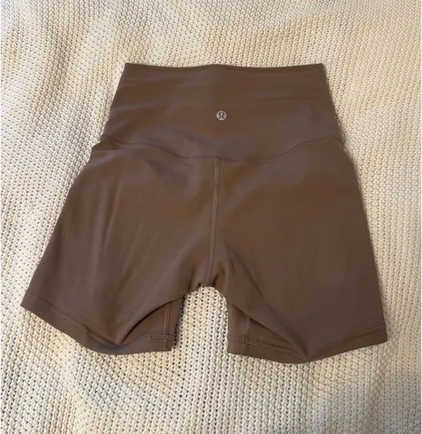 Brown lululemon biker shorts - Image 2