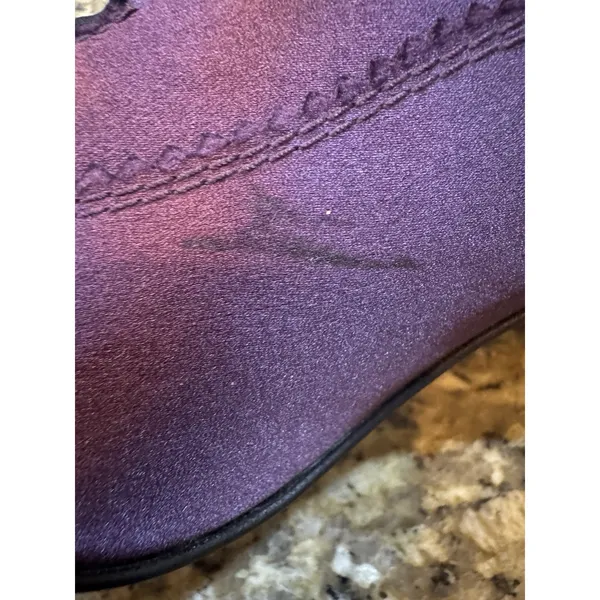 Pedro Garcia Lace Up Purple Satin Heel Bootie Practical Magic Witchy Sexy - Image 9