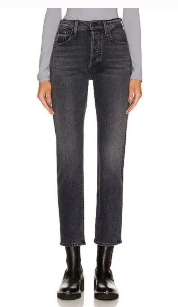 MOTHER High Waisted Hiker Hover Jeans Roadtrip Renegade Black 26 - Image 12