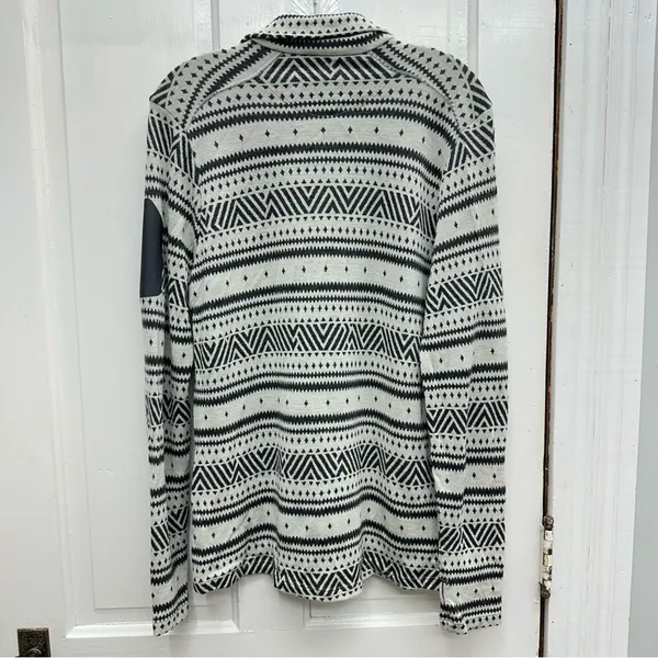 Icebreaker Fair Isle Vertex 100% merino wool 1/4 zip long sleeve shirt womens xl - Image 3