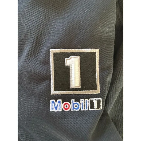 Nike Golf Dri-FIT NWT Mobil 1 Logo Polo Shirt Women's Medium Black new with tags - Image 2