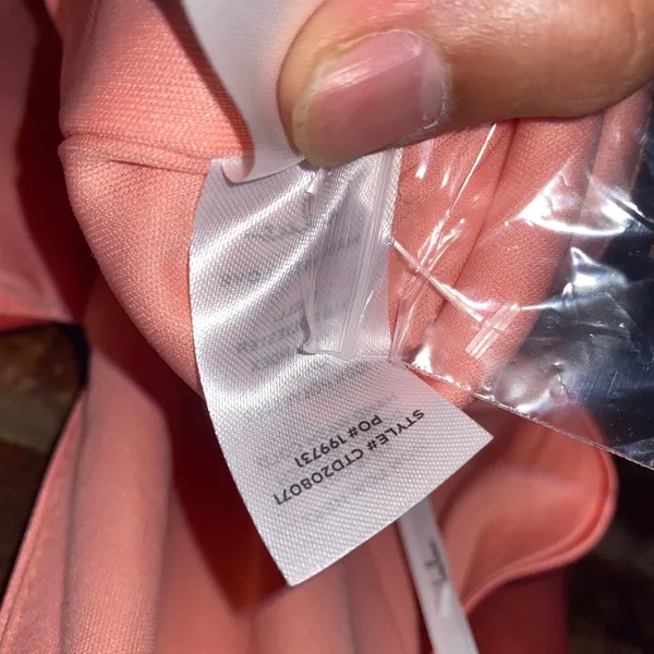NWT Lulu's Zimri Light Pink Satin Halter Mini Dress Women's Size Small - Image 8