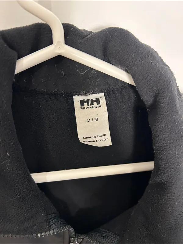 Helly Hansen Black Performance Fleece Jacket with Gray Yoke - Image 2