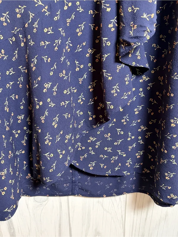 MADEWELL Ruffle Wrap Midi Skirt in Spring Fling, 10, Feminine Floral Cottagecore - Image 8