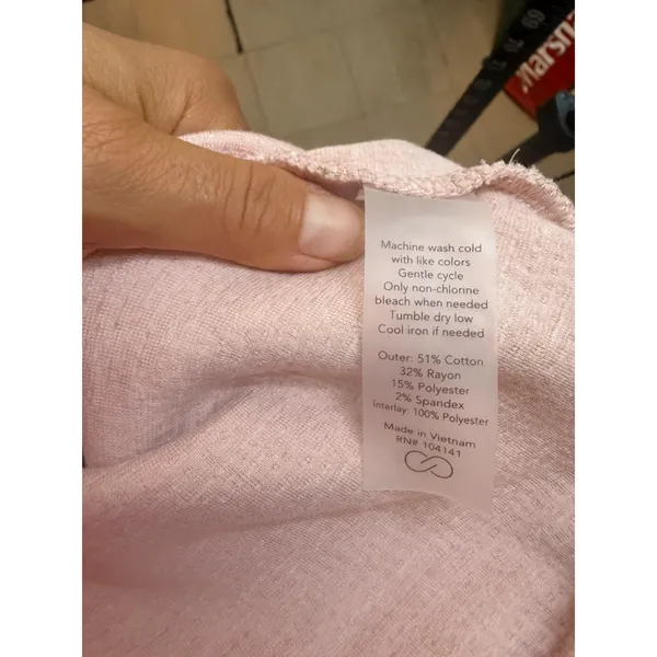 Calia Baby Pink Textured Quarter Zip Sweatshirt - Image 5