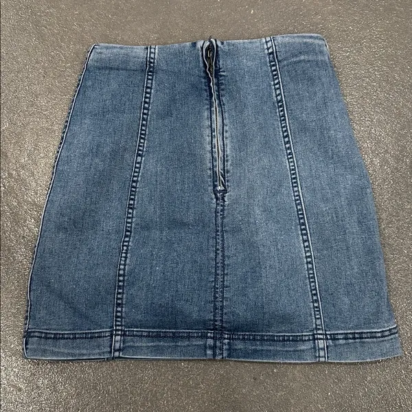 Free People Denim Blue Women's Skirt - Image 2