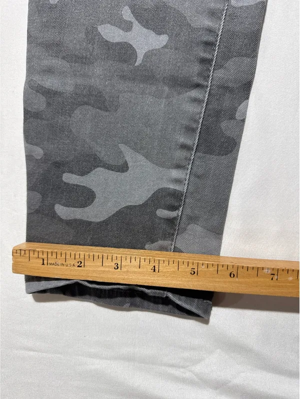 Gray Camouflage Pants with Front Pockets - Size 12 - Image 2
