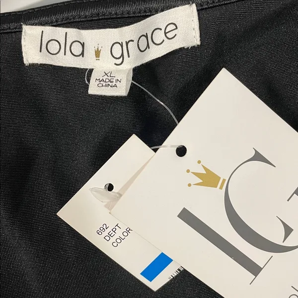 LOLA GRACE Black Satin Camisole Top - Image 4