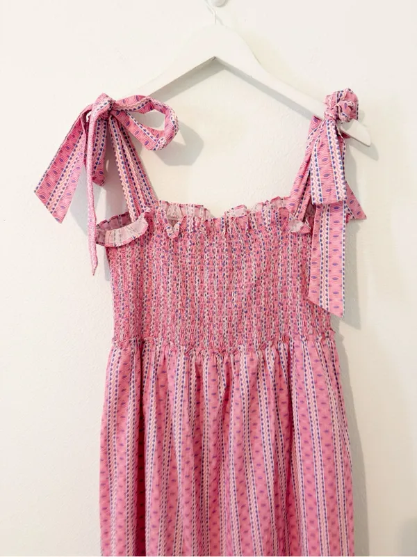 Tuckernuck x Cameron Eubanks Wimberly Love Letters Maxi Pink Smocked Medium M * - Image 3