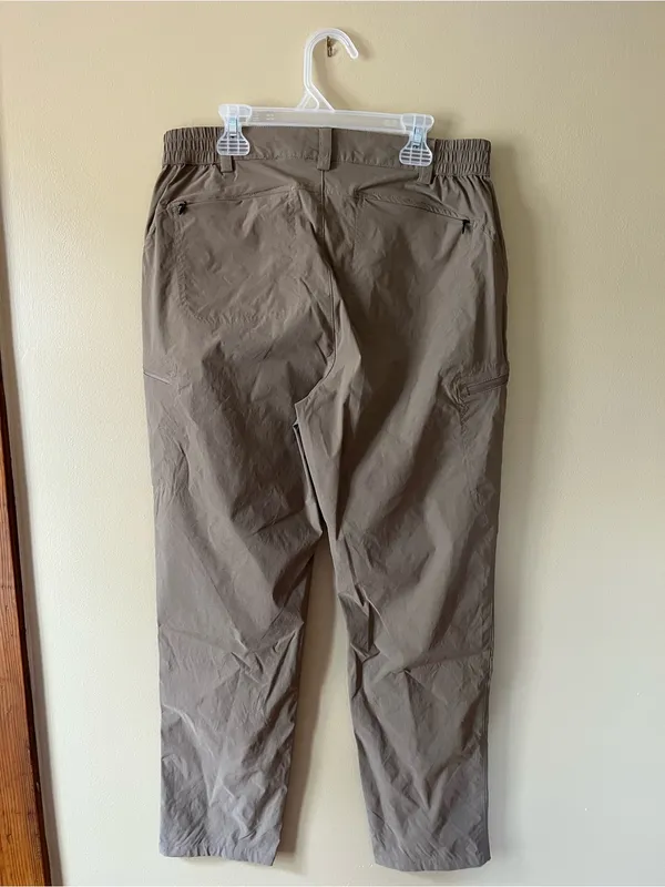 Women's Taupe Cargo Utility Pants with Zip Pockets - Image 4