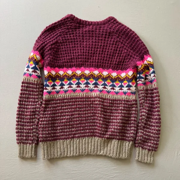 Anthropologie Coincidence & Chance Bright Fair Isle Sweater - Image 3