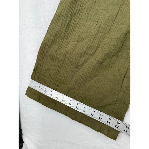 Petal + Pup‎ Womens Olive Green Gauze Wide Leg Sleeveless Jumpsuit Size L - Image 8