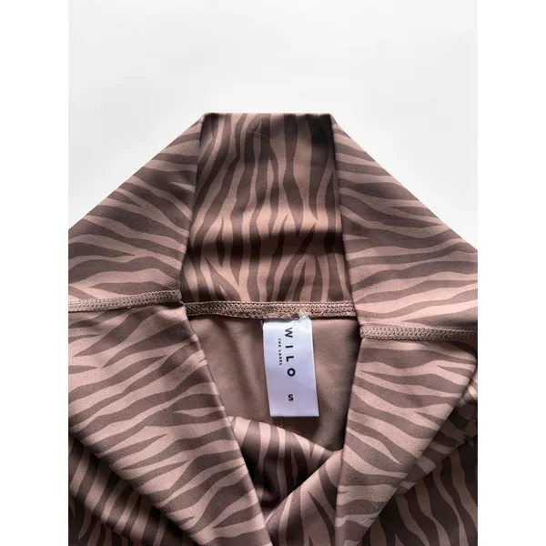 Wilo The Label Brown Zebra Print High Waisted Leggings Small Animal Print Active - Image 4