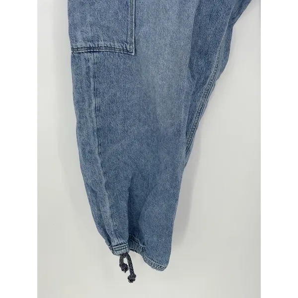 American‎ Eagle Womens Cargo Pocket Super High Rise Jogger Jeans Blue Sz 16 Bin9 - Image 6