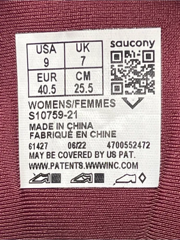 Saucony Triumph 20 Women's Burgundy Running Shoes Size 9 - Image 6